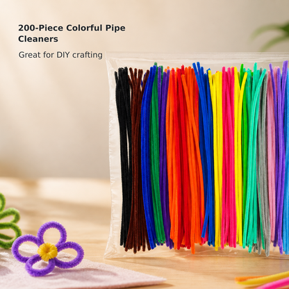 200-Piece Multicolor Chenille Stem Set