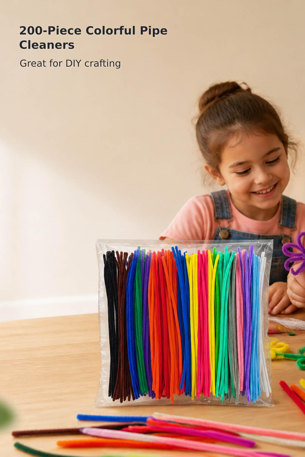 200-Piece Multicolor Chenille Stem Set